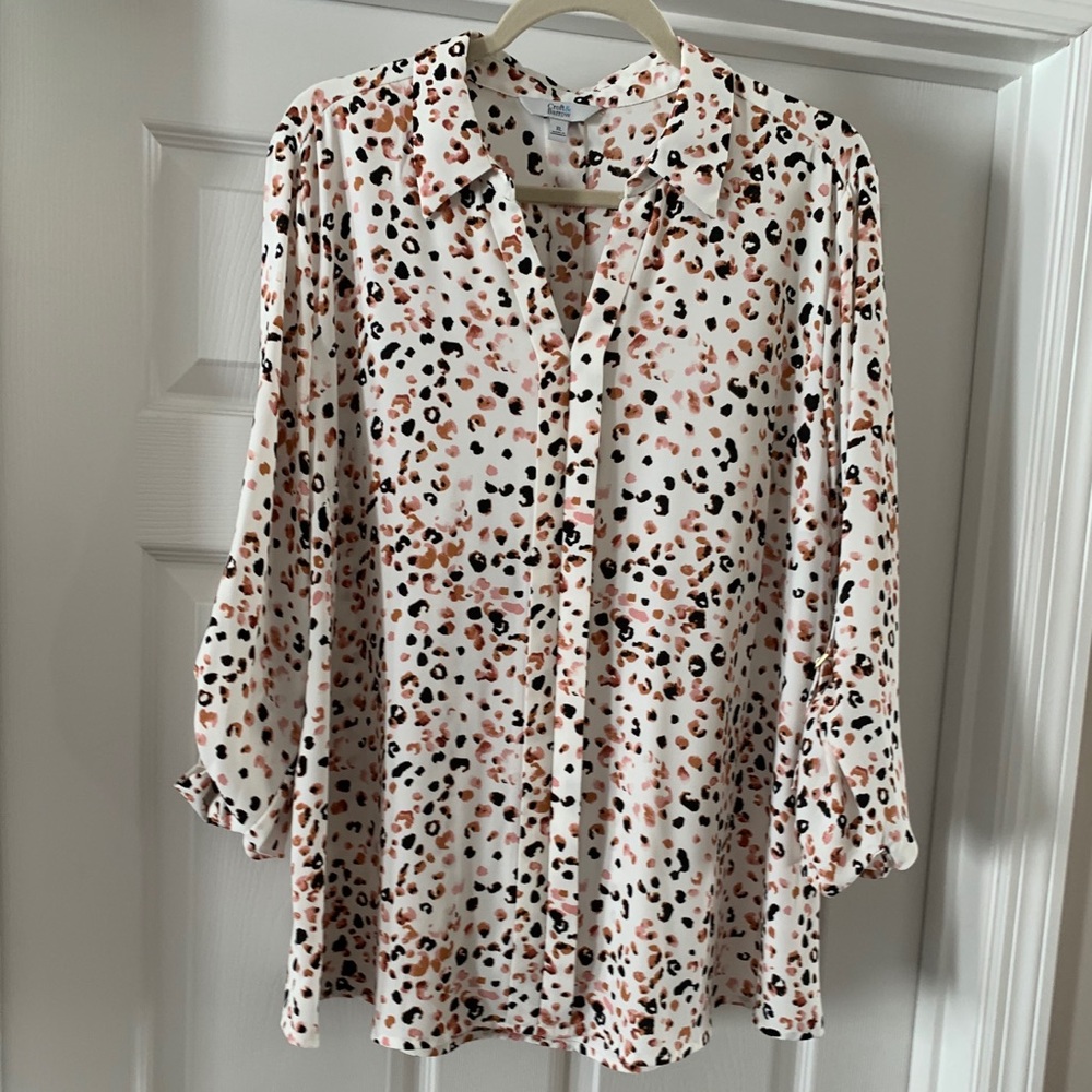 Cheetah Print Business Blouse